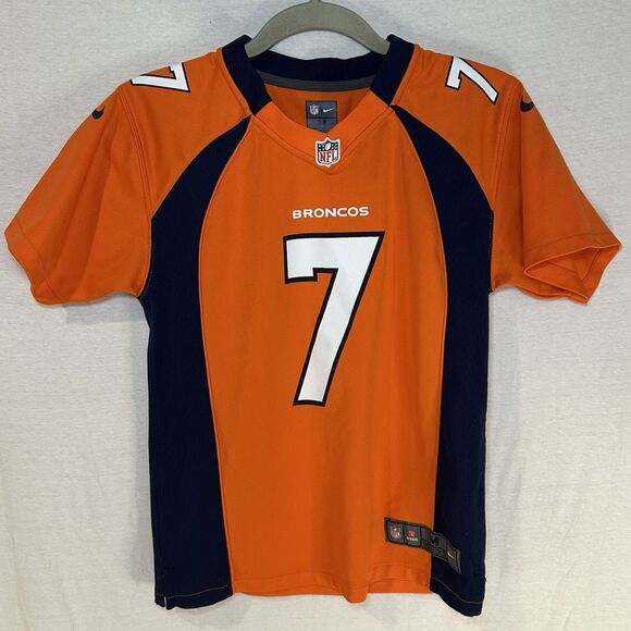 Nike NFL Denver Broncos John Elway 7 Youth Boys Size Medium Blue Football Jersey - Picture 1 of 8